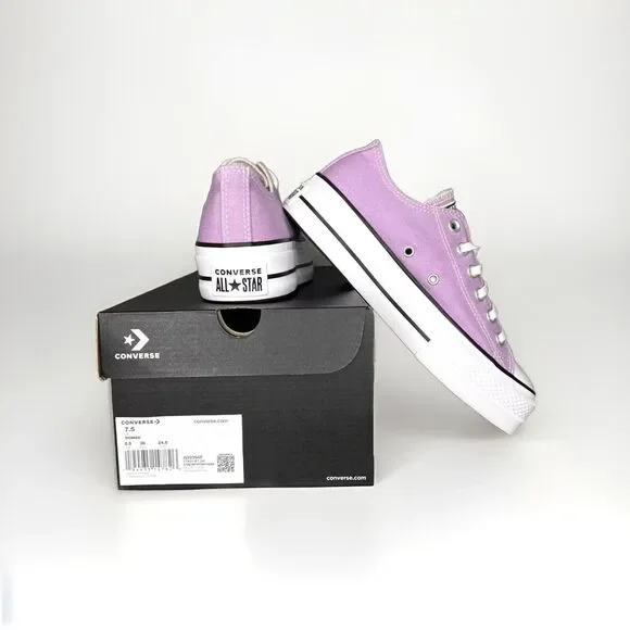 New Womens Converse Chuck Taylor All Star Lift Platform Multi Sz Purple Amethyst - Picture 5 of 16